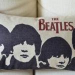 Forever Beatles Print Decorative Pillow