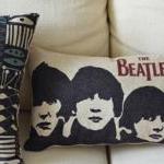 Forever Beatles Print Decorative Pillow